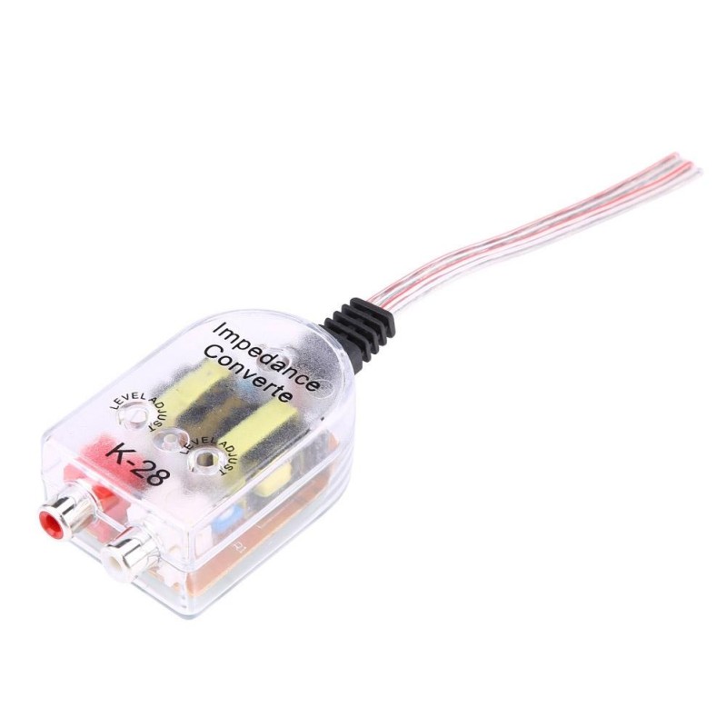Convertor nivel semnal Hi-Low STEREO cu intrare 2 x RCA Convertor nivel semnal Hi-Low STEREO cu intrare 2 x RCA