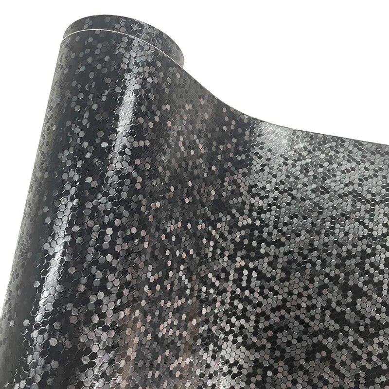 Folie auto decorativa Premium Honeycomb Black, model hexagonal 3D, autoadeziva, rezistenta UV, dimensiune 150 x 100cm Folie auto decorativa Premium Honeycomb Black, model hexagonal 3D, autoadeziva, rezistenta UV, dimensiune 150 x 100cm