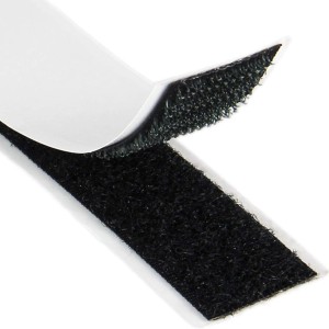 Set 10 buc. banda Velcro autoadeziva, dimensiuni 30mm latime x 10cm lungime, culoare neagra