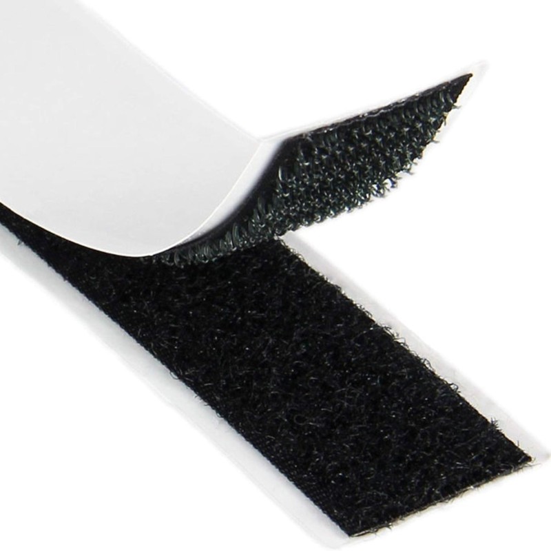 Set 10 buc. banda Velcro autoadeziva, dimensiuni 30mm latime x 10cm lungime, culoare neagra