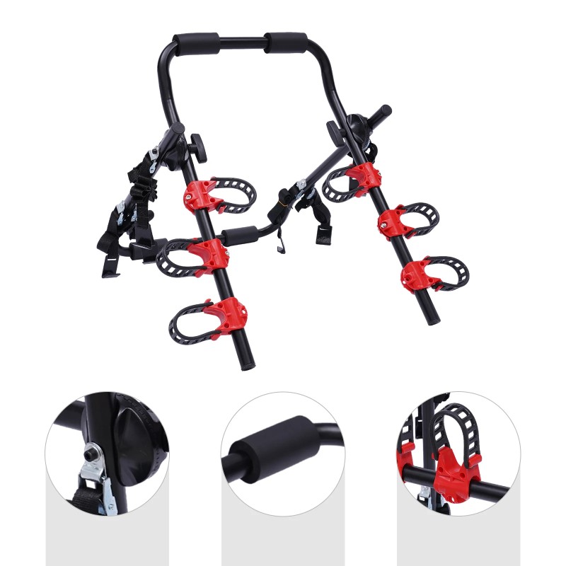 Suport auto pentru transport 3 biciclete, capacitate 58 kg, montaj rapid prin curele Suport auto pentru transport 3 biciclete, capacitate 58 kg, montaj rapid prin curele