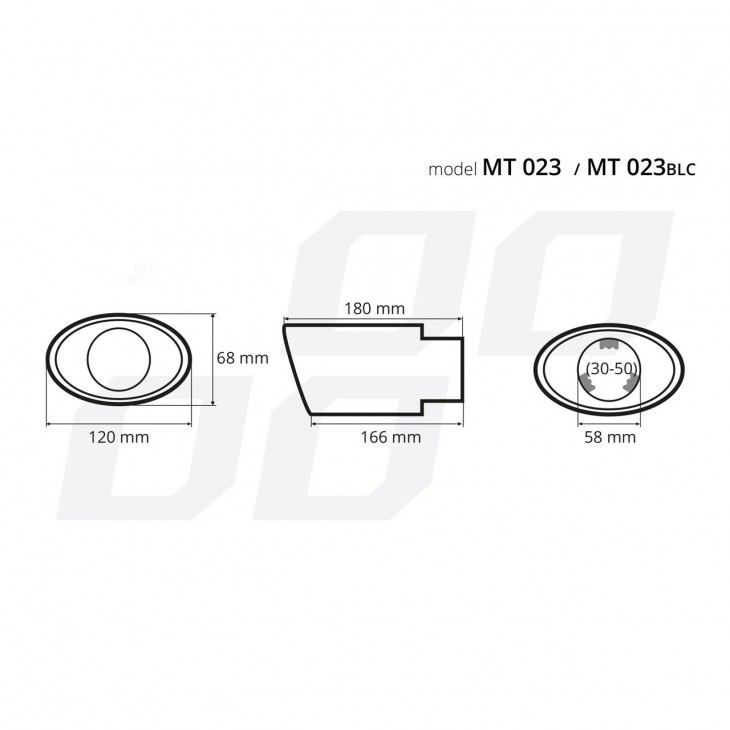 Ornament toba esapament din otel inoxidabil MT 023 -  - AMIO