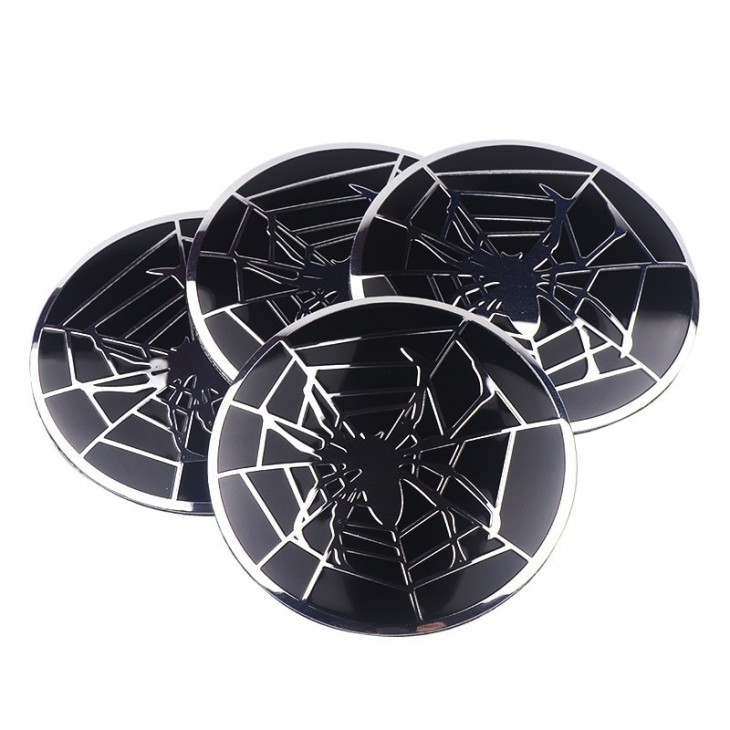 Set 4 buc. ornament central janta, model Spider, diametru 5cm -  - AVEX
