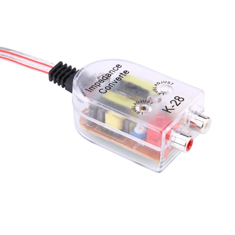 Convertor nivel semnal Hi-Low STEREO cu intrare 2 x RCA Convertor nivel semnal Hi-Low STEREO cu intrare 2 x RCA