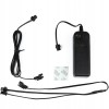 Set 2 benzi LED pentru iluminare casca moto, culoare alba, telecomanda cu fir, alimentare baterii Set 2 benzi LED pentru iluminare casca moto, culoare alba, telecomanda cu fir, alimentare baterii