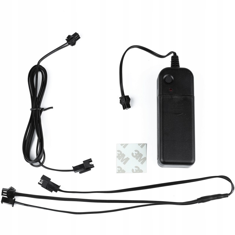 Set 2 benzi LED pentru iluminare casca moto, culoare alba, telecomanda cu fir, alimentare baterii Set 2 benzi LED pentru iluminare casca moto, culoare alba, telecomanda cu fir, alimentare baterii