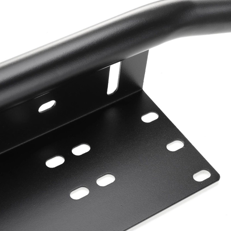 Bullbar aluminiu vopsit in camp electrostatic cu suport numar si proiectoare pentru vehicule offroad, culoare Neagra Bullbar aluminiu vopsit in camp electrostatic cu suport numar si proiectoare pentru vehicule offroad, culoare Neagra