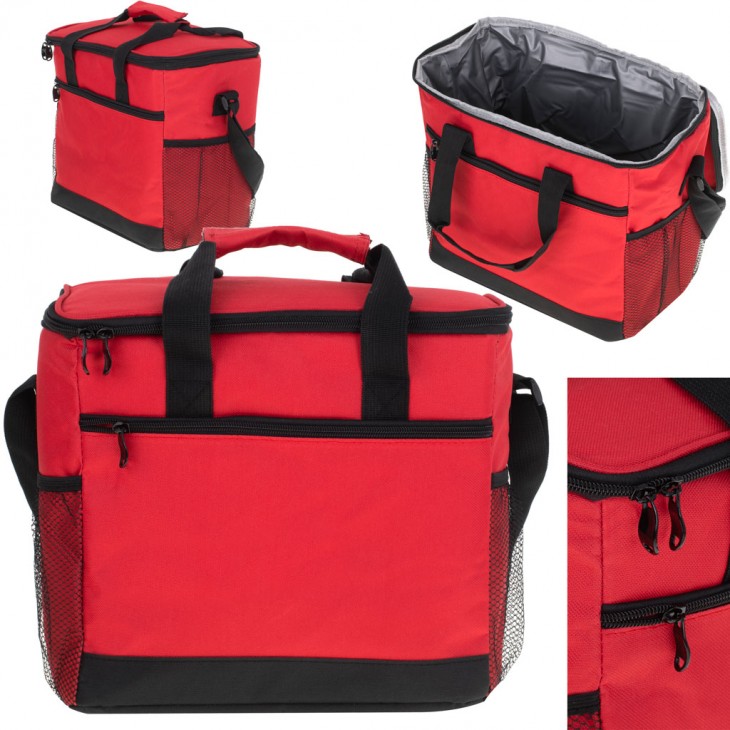 Geanta termoizolanta pentru picnic sau plaja, capacitate 16l, culoare Rosie -  - AVEX