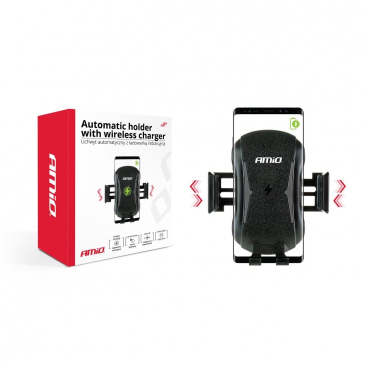 Suport auto inteligent pentru telefon cu incarcare wireless PHW-02 -  - AMIO