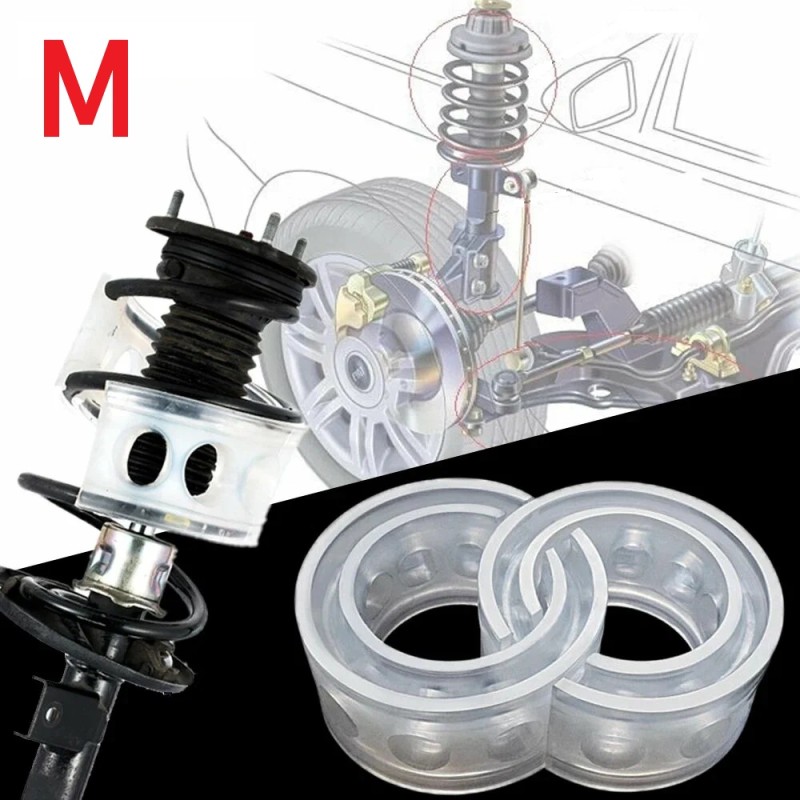 Set 2 inele distantiere pentru intarire arcuri autovehicule, material cauciuc siliconat, marime M