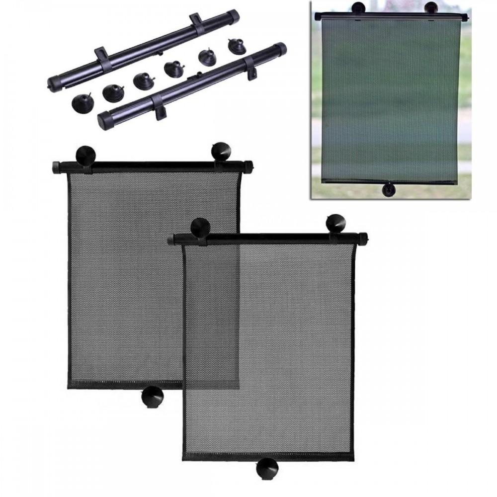 Set 2 buc. jaluzele auto retractabile, latime 40cm, culoare Neagra -  - AVEX