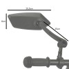Set 2 Oglinzi retrovizoare pentru bicicleta, reglabile 360 grade, culoare Neagra Set 2 Oglinzi retrovizoare pentru bicicleta, reglabile 360 grade, culoare Neagra