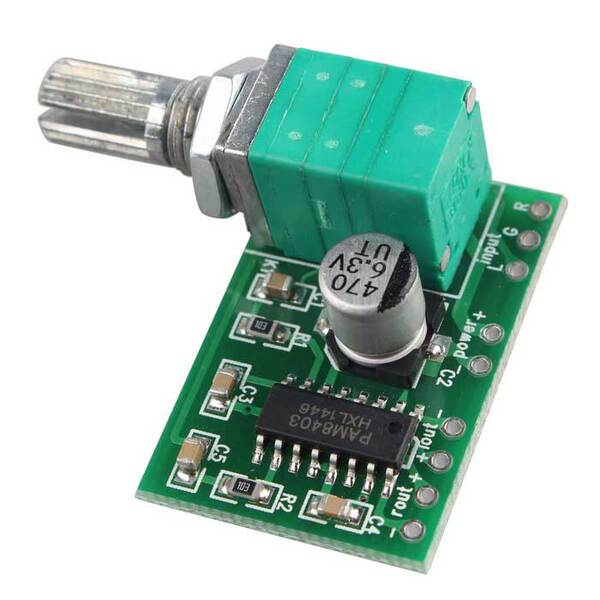Kit amplificator stereo, alimentare USB 5V, 2 x 3W, PAM8403