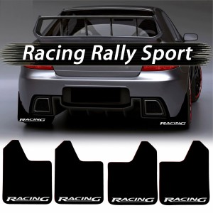 Set 4 Aparatori Noroi SPORT din cauciuc pentru autoturisme, universale,  model Racing, dimensiune 30 x 23cm