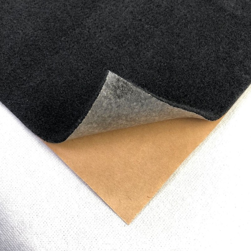 Rola material textil autoadeziv pentru reconditionari interioare auto sau incinte acustice, dimensiune 10m x 1m, culoare Neagra, grosime 2mm