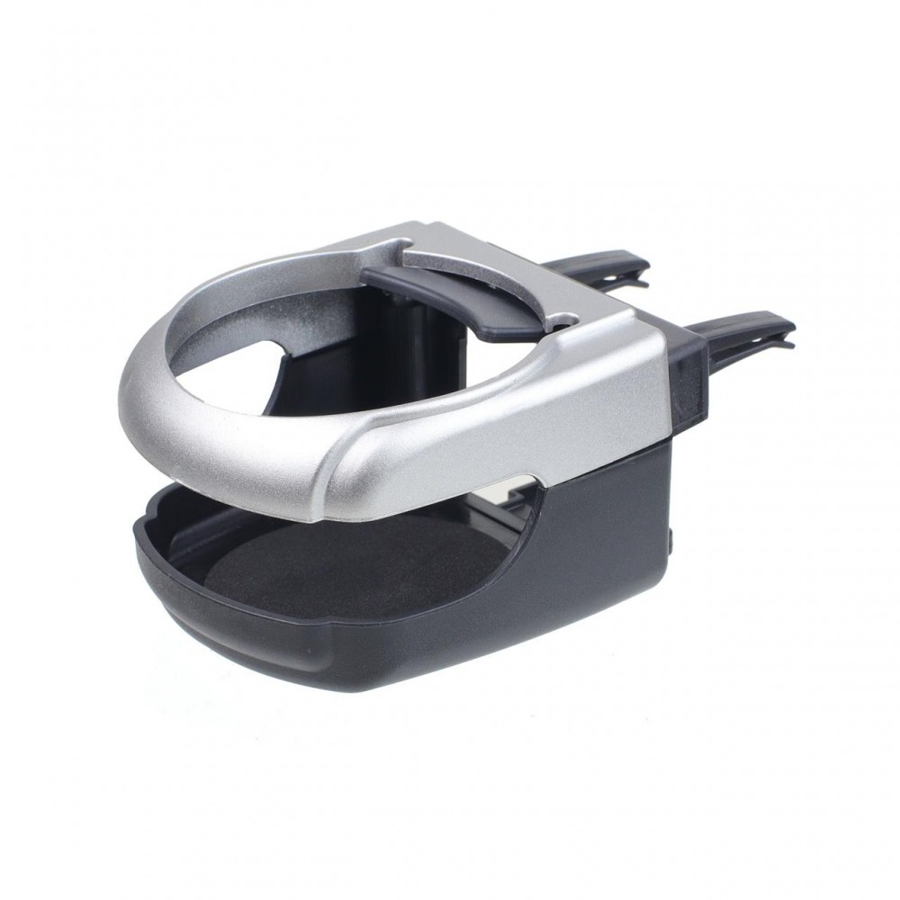Suport auto universal pentru pahare, montaj in grila de ventilatie, culoare argintiu, DH-04 -  - AMIO
