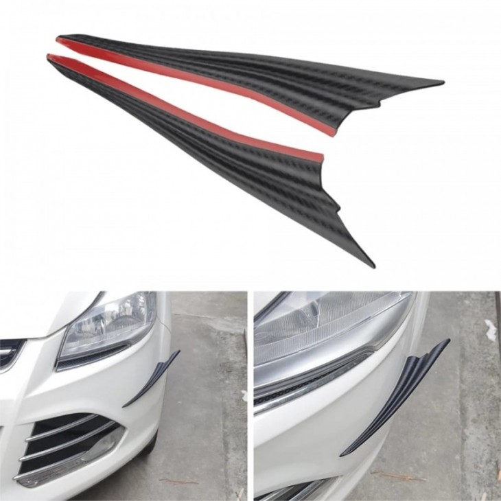 Set 2 aripioare ornamentale bara tuning, model SHARK, finisaj Carbon -  - AVEX