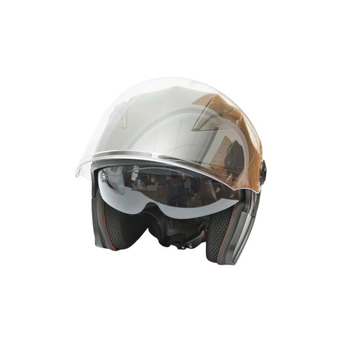 Casca moto tip jet neagra cu viziera transparenta si ochelari de soare, marimea L, model Urban Casca moto tip jet neagra cu viziera transparenta si ochelari de soare, marimea L, model Urban
