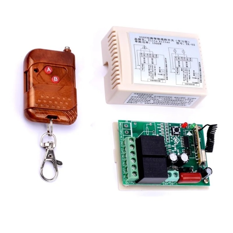 Kit Telecomanda + Receptor cu 2 canale pentru automatizari (tip2)