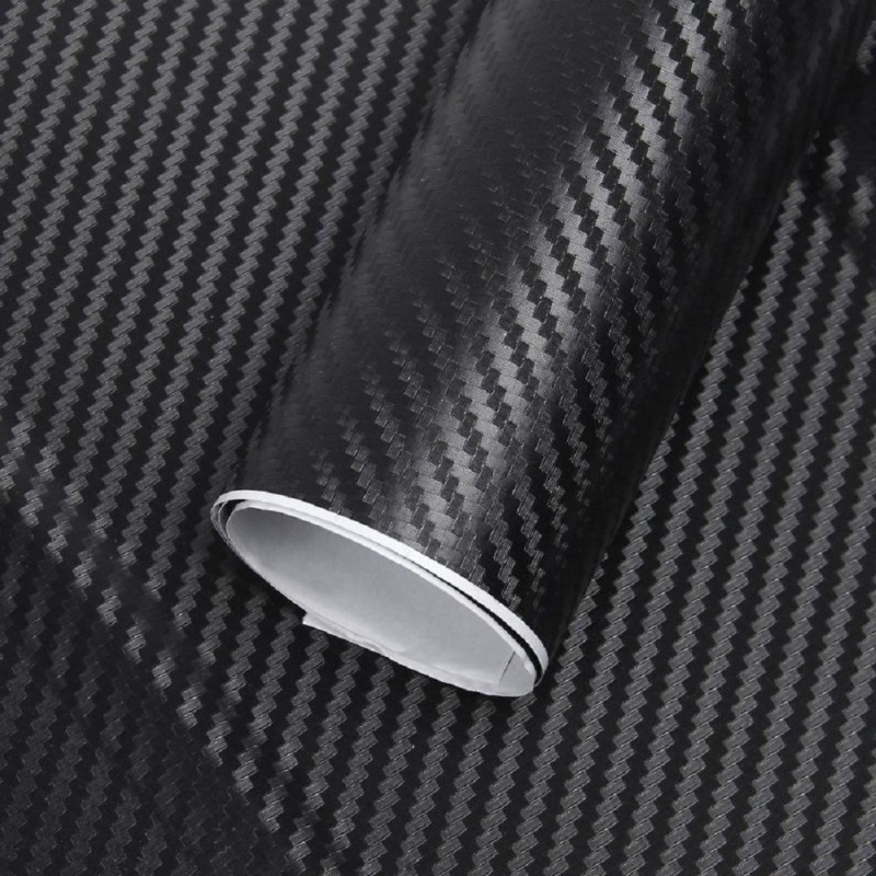 Rola folie colantare auto Carbon 3D, culoare neagra, lungime 28m x 1,27m