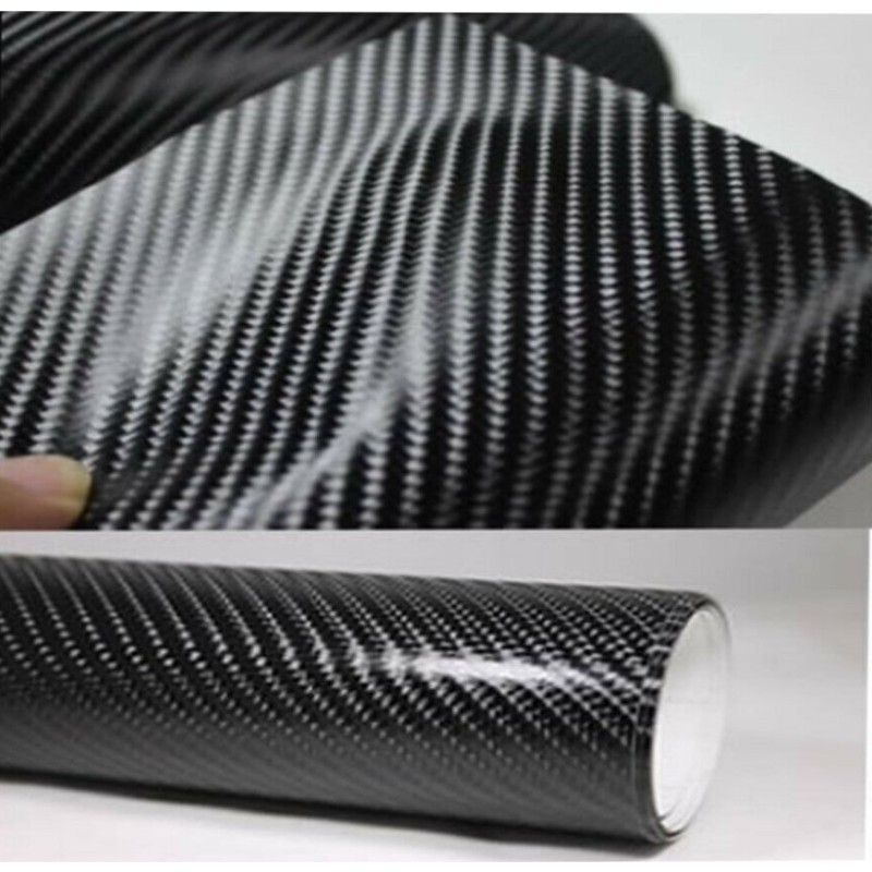 Rola folie colantare auto Carbon 5D Lacuit Negru, dimensiune 18m x 1,52m