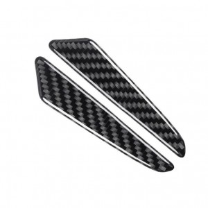 Set 8 elemente de protectie usa Imitatie Carbon, flexibile, autoadezive, culoare Neagra