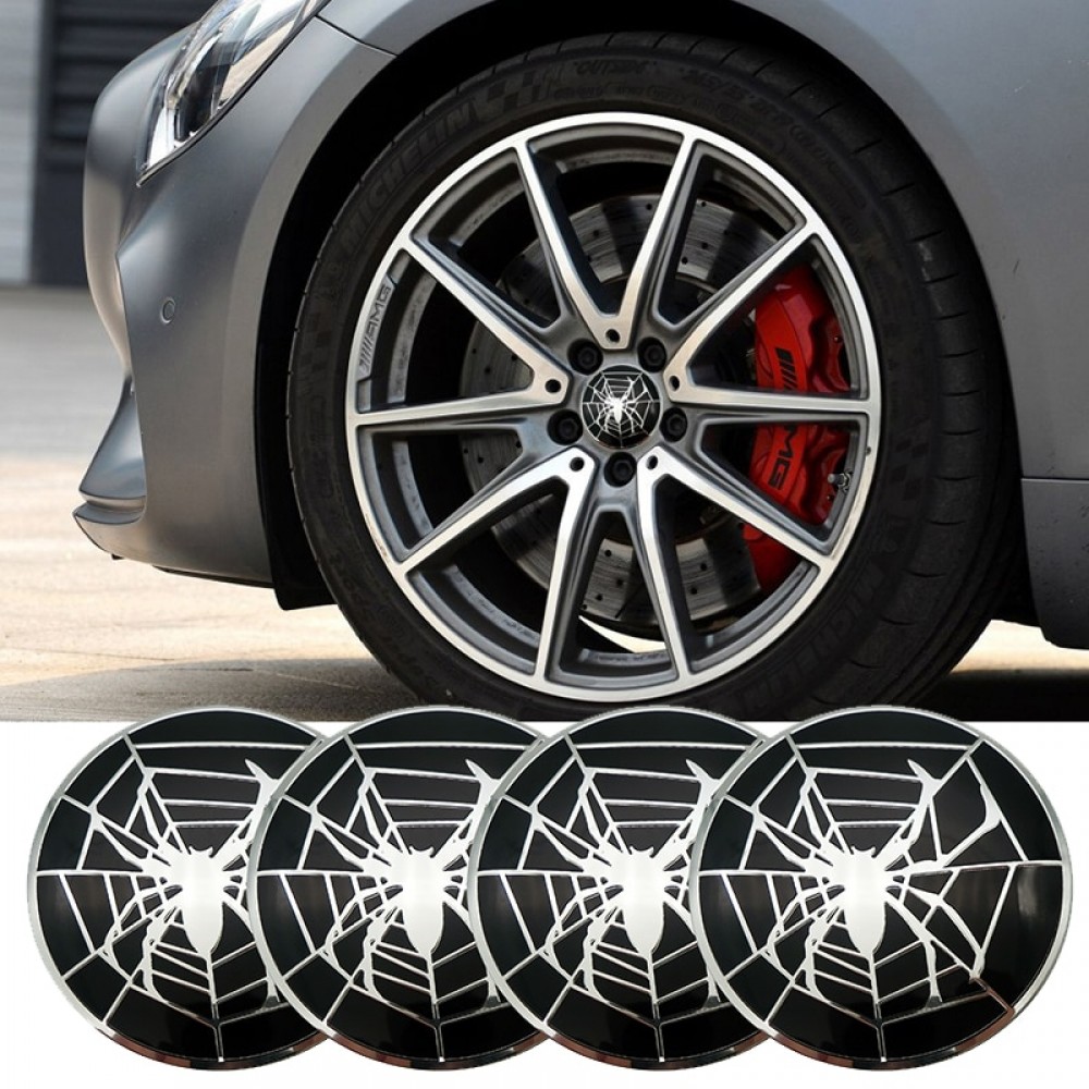 Set 4 buc. ornament central janta, model Spider, diametru 5cm -  - AVEX