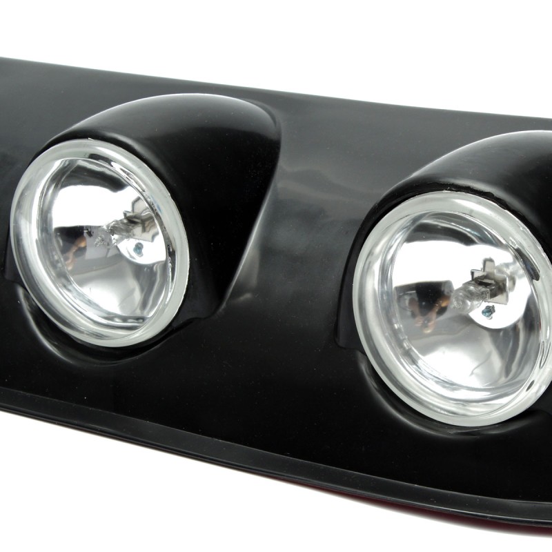 Ansamblu format din 4 proiectoare cu becuri H3 cu halogen, montaj pe plafon sau capota, alimentare 12V, lungime 100cm, destinat vehiculelor Off-Road Ansamblu format din 4 proiectoare cu becuri H3 cu halogen, montaj pe plafon sau capota, alimentare 12V, lungime 100cm, destinat vehiculelor Off-Road
