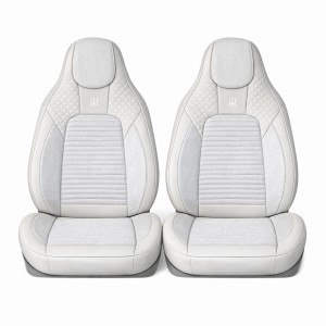 Set huse scaune auto Premium, model BLAZE Luxor, design Sportiv, universale, ergonomice, Piele Ecologica cu insertii textile, culoare Crem/Gri Set huse scaune auto Premium, model BLAZE Luxor, design Sportiv, universale, ergonomice, Piele Ecologica cu insertii textile, culoare Crem/Gri