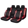 Set huse scaune auto Premium, model DIAMOND Racer, design Sportiv, universale, ergonomice, Piele Ecologica Matlasata, culoare Negru/Rosu Set huse scaune auto Premium, model DIAMOND Racer, design Sportiv, universale, ergonomice, Piele Ecologica Matlasata, culoare Negru/Rosu