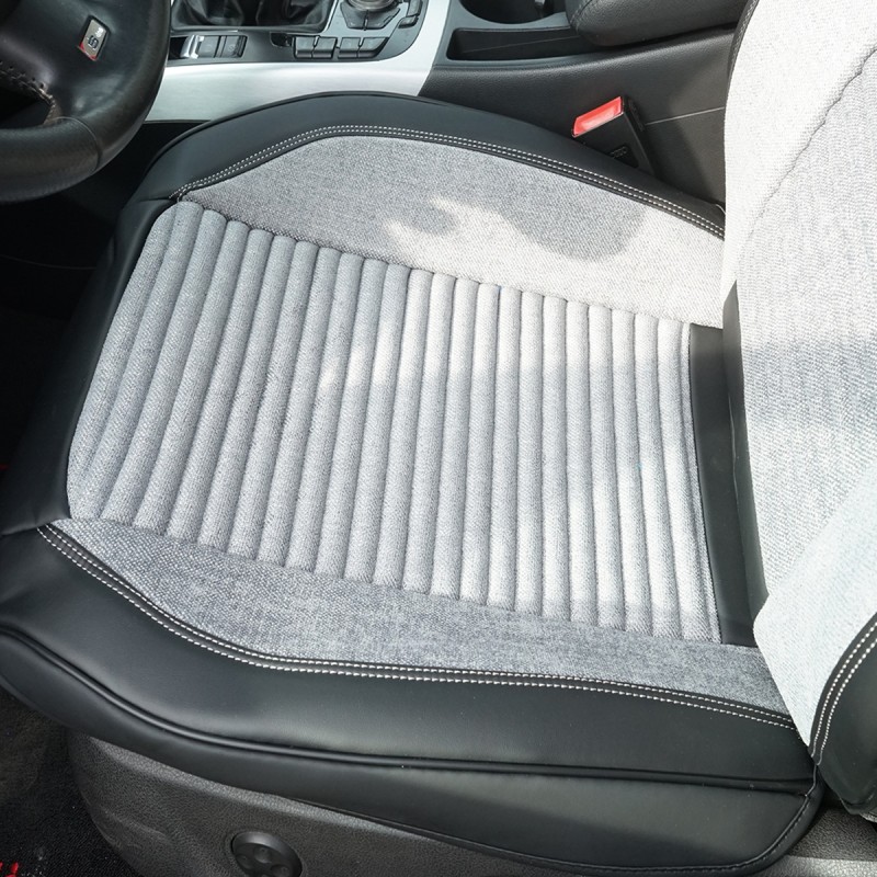 Set huse scaune auto Premium, model BLAZE Prime, design Sportiv,  universale, ergonomice, Piele Ecologica cu insertii textile, culoare Negru/Gri