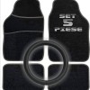Set Auto Essential AVEX – 5 piese, Covorase Universale Mocheta + Husa Volan Piele Ecologica Perforata, Negru Set Auto Essential AVEX – 5 piese, Covorase Universale Mocheta + Husa Volan Piele Ecologica Perforata, Negru