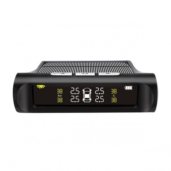 Set 4 senzori de presiune si temperatura anvelope cu afisaj LCD si incarcare Solara, AVX-AG678 -  - AVEX