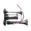 Claxon bitonal cu 2 goarne, Super Puternic, 178db, alimentare 12V, CU COMPRESOR electric inclus, culoare Crom/Negru Claxon bitonal cu 2 goarne, Super Puternic, 178db, alimentare 12V, CU COMPRESOR electric inclus, culoare Crom/Negru