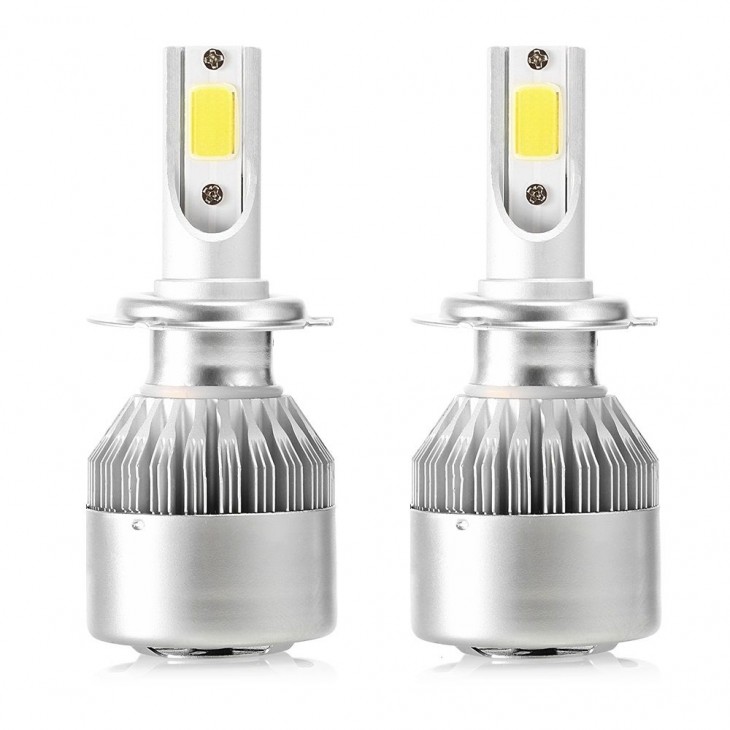 Set 2 becuri LED Auto, model C6, soclu H7, 6000K, 36W, 3500Lm​, plug & play -  - AVEX