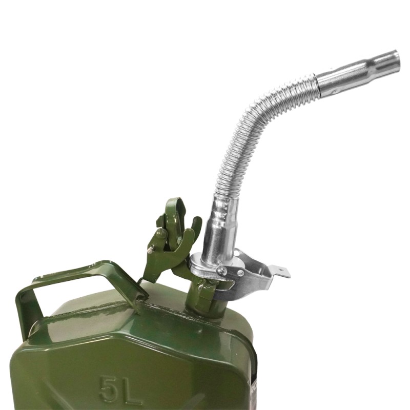 Palnie metalica detasabila pentru canistrele de 5L, 10L si 20L, fabricata din otel cu racord flexibil Palnie metalica detasabila pentru canistrele de 5L, 10L si 20L, fabricata din otel cu racord flexibil