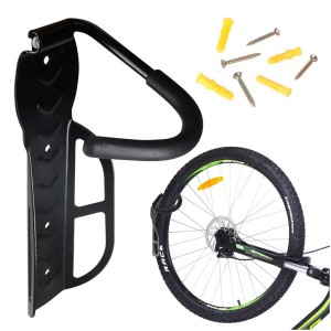 Suport pentru bicicleta cu prindere pe perete, rabatabil, metalic, culoare Neagra