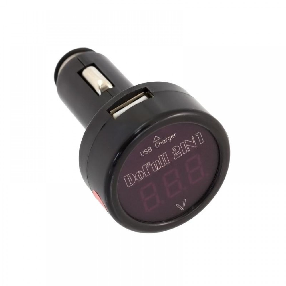 Incarcator Telefon Auto si Voltmetru Auto Digital, 2in1, 12V-24V - AVX-AG361A - AVEX