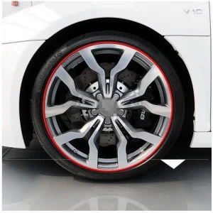 Inele de protectie si decor jante, adezive, din plastic flexibil - GRI