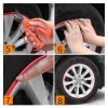 Inele de protectie si decor jante, adezive, din plastic flexibil - NEGRU