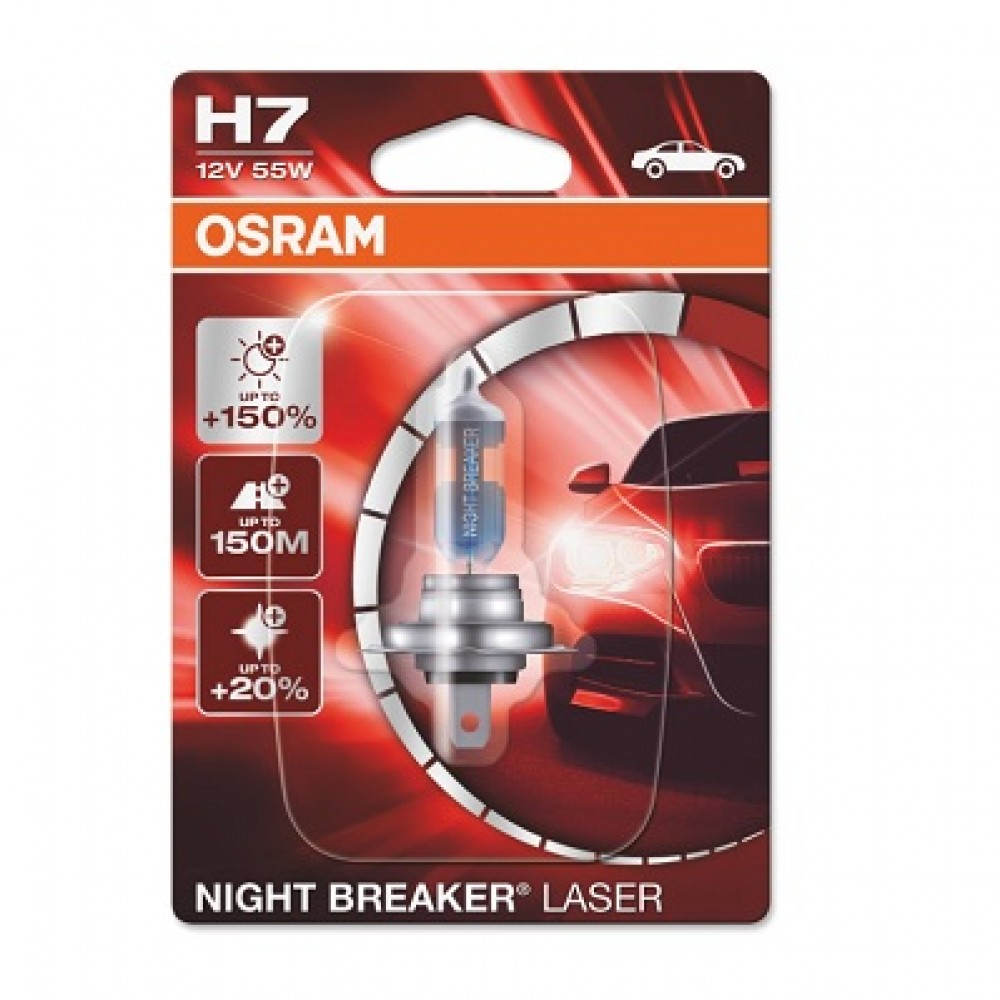 Bec 12V H7 55 W Night Breaker Laser Nextgen +150% Blister 1 Buc Osram - 10208 - ams-OSRAM