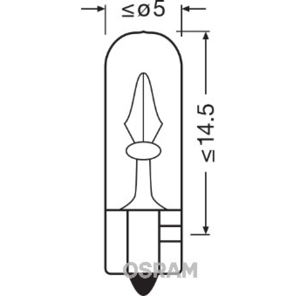 Bec 12V W1.2W Original Set 10 Buc Osram - 10195 - ams-OSRAM