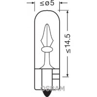 Bec 12V W1.2W Original Set 10 Buc Osram