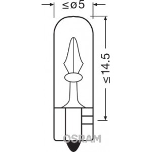 Bec 12V W1.2W Original Set 10 Buc Osram