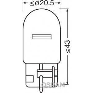 Bec 12V W21W Original Set 10 Buc Osram