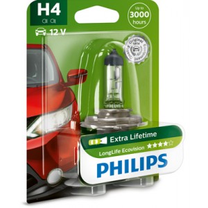 Bec Far H4 60/55W 12V Longer Life Ecovision Philips