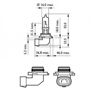 Bec Far Hb3 12V P20D 65W (Blister) Vision Philips
