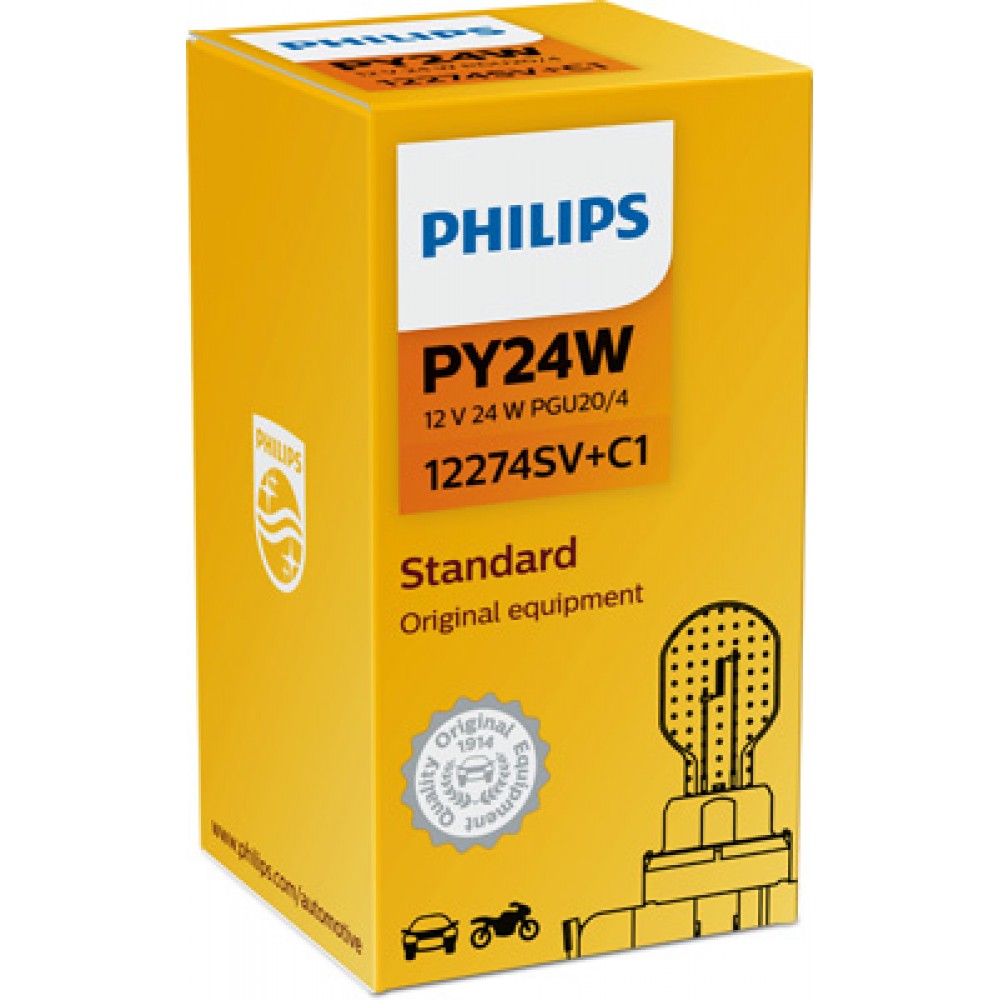 Bec Semnalizare 12V Py24 Silver Vision Philips