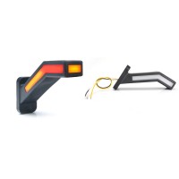 Lampa Gabarit Led Cu Brat 1259P W168.6Dd, 12V-24V, Pozitie Alb / Rosu / Portocaliu Cu Semnalizare Dreapta Was