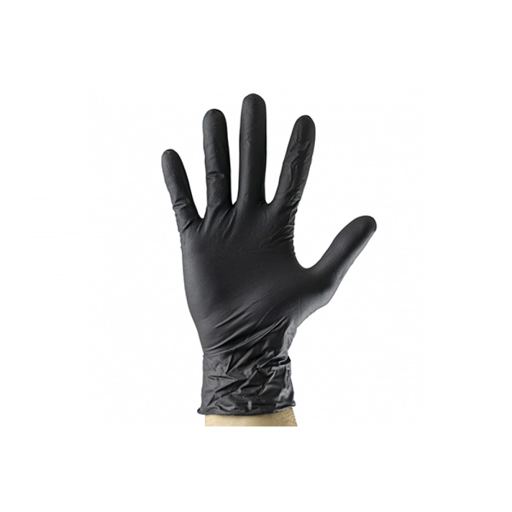 Manusi Negre De Unica Folosinta. De Nitril Marime L - Set 100Buc Jbm - 26685 - JBM